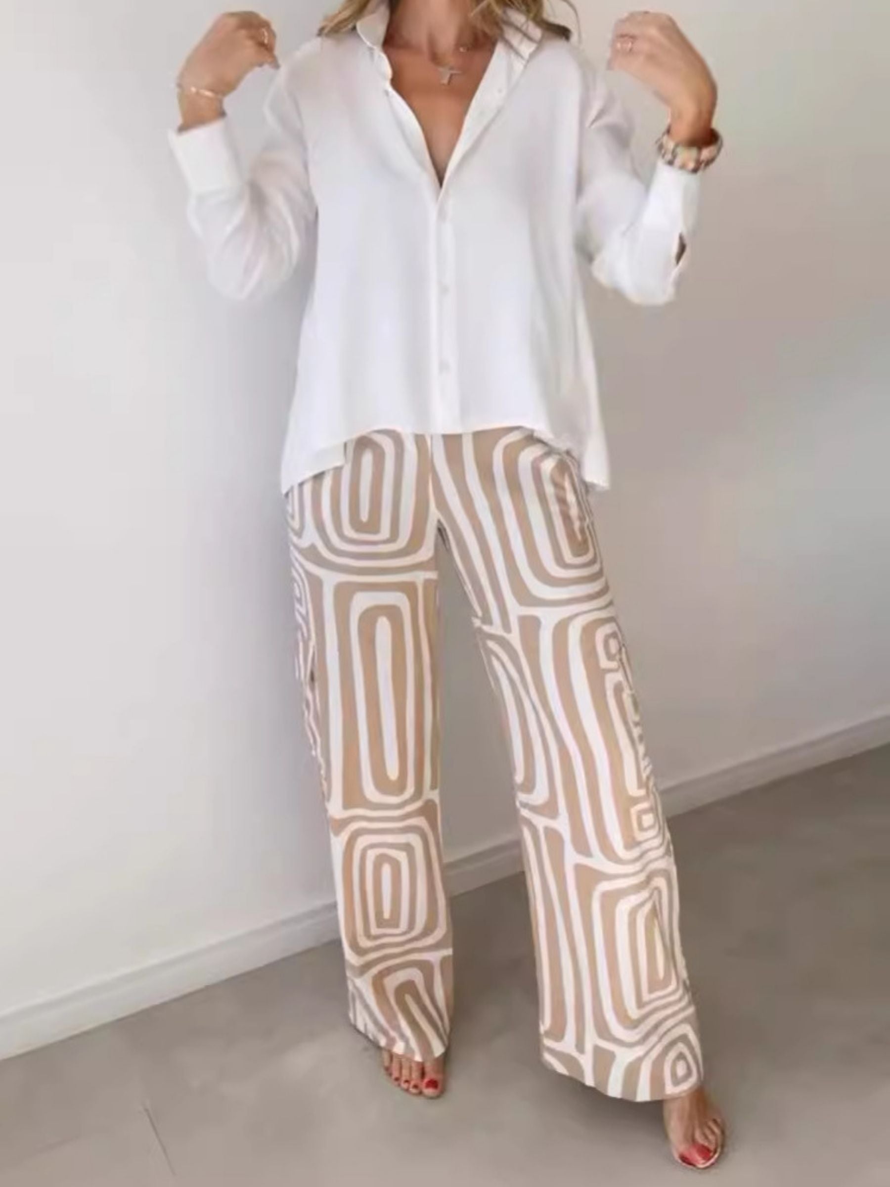 Maison Stylish Trouser and Shirt Set