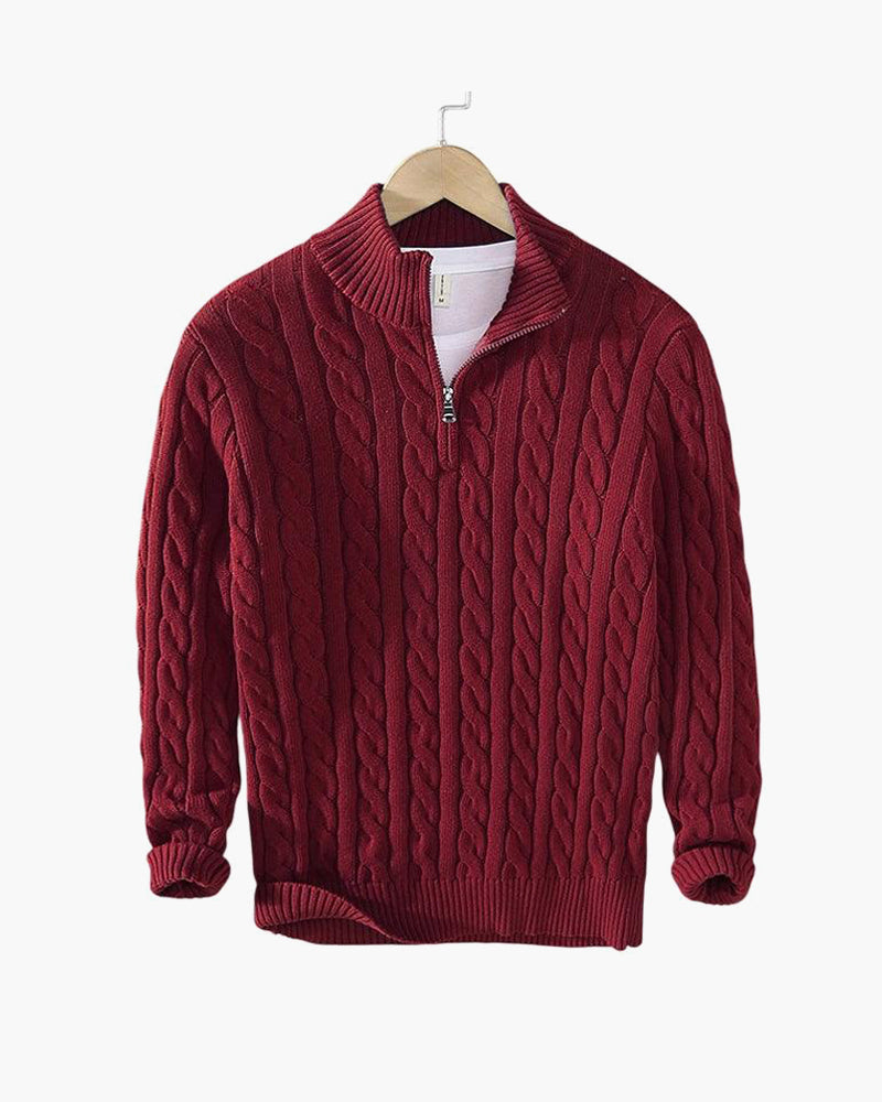 Alden Zip-Up Knit Sweater