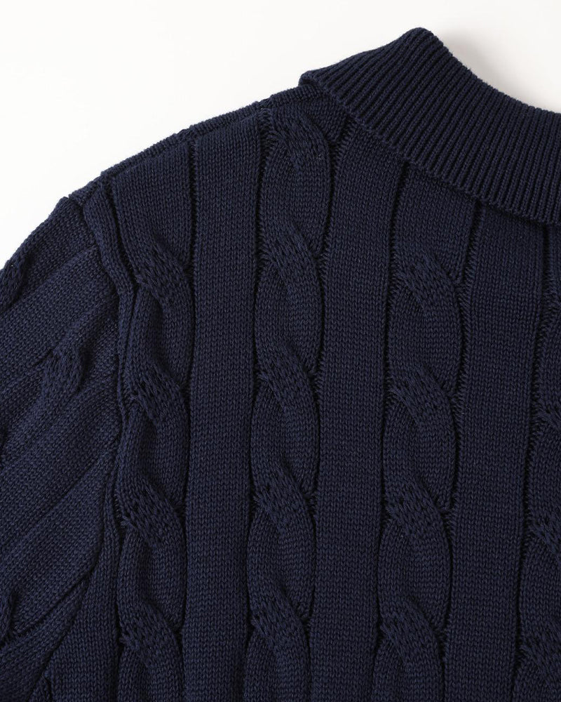 FLORENCE Knit Cable Polo Shirt