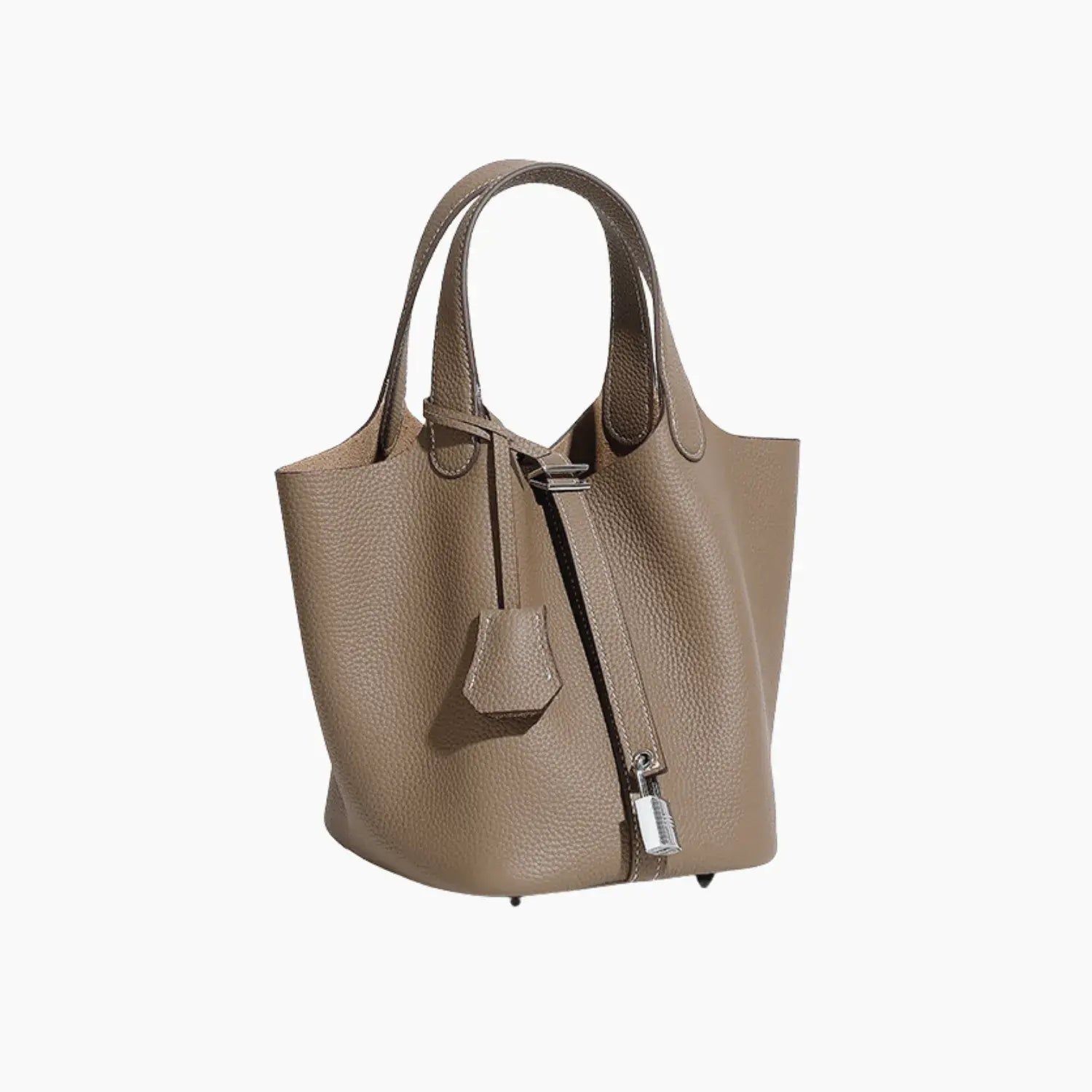 Bellara Genuine Leather Silver Buckle Tote Bag
