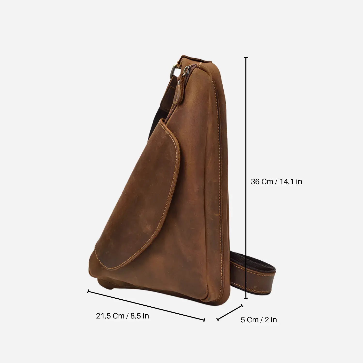 Caviel Genuine Leather Cross Body Bag