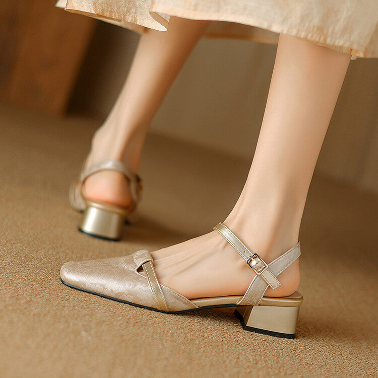 Evana Back-strap Heels