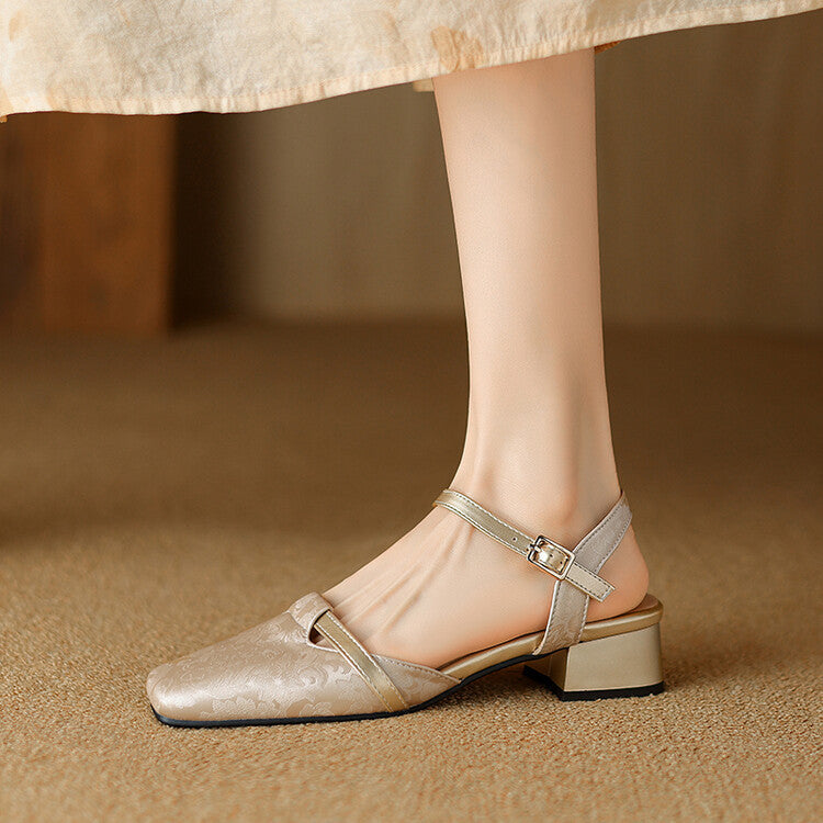 Evana Back-strap Heels