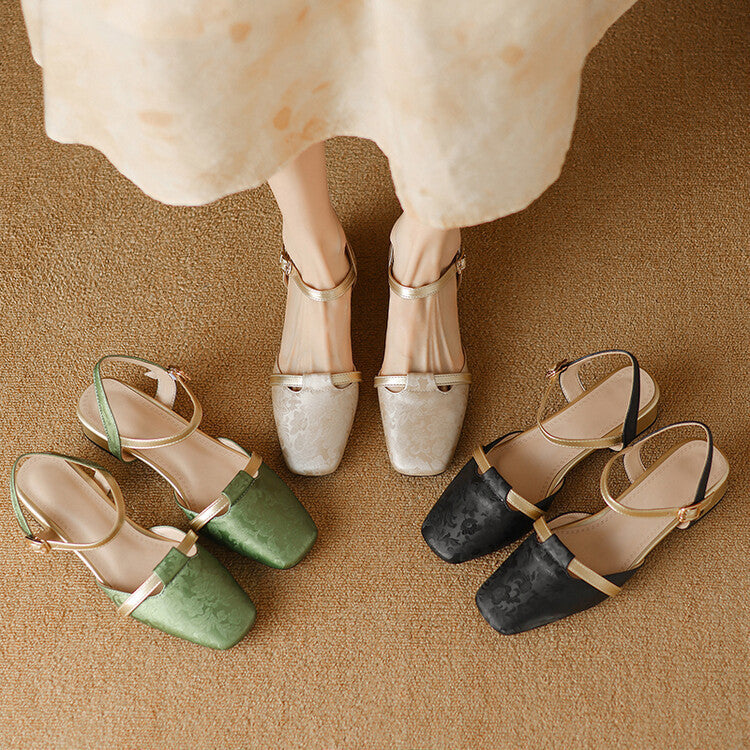 Evana Back-strap Heels