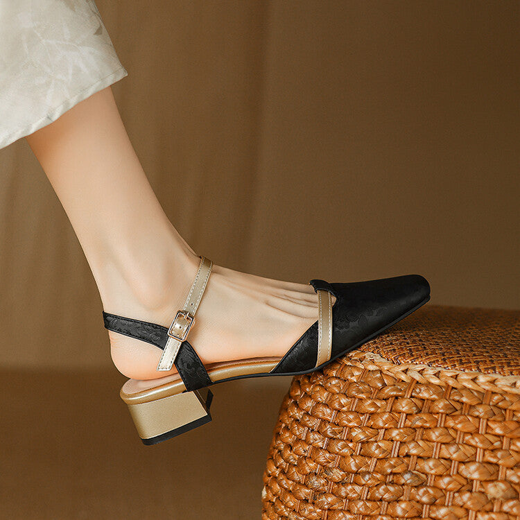 Evana Back-strap Heels