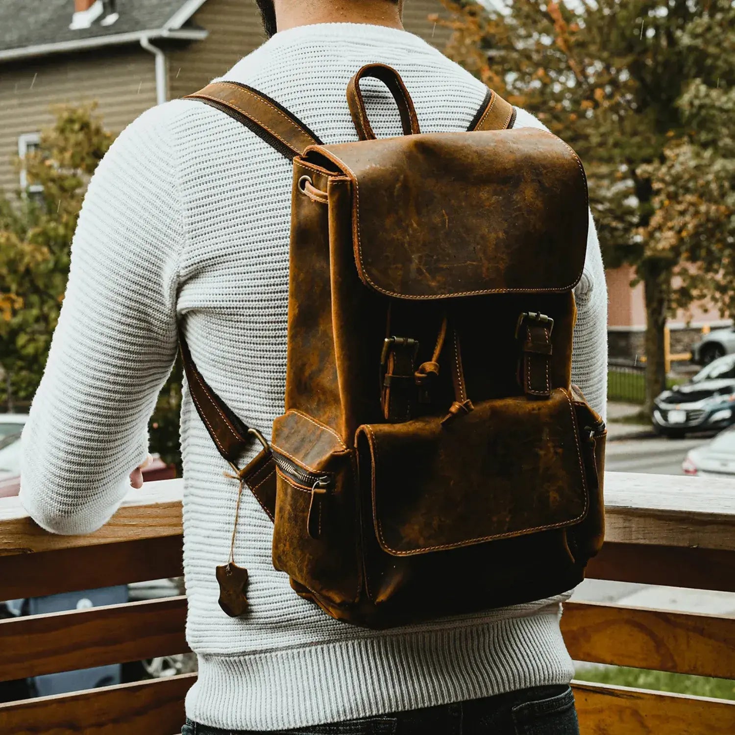 Hugo Handmade Genuine Leather Backpack