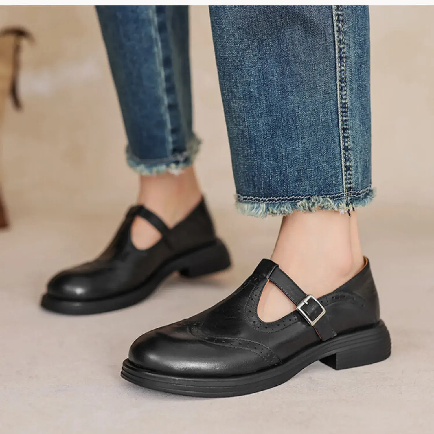 Isella Leather Orthopedic Mary Jane Shoes