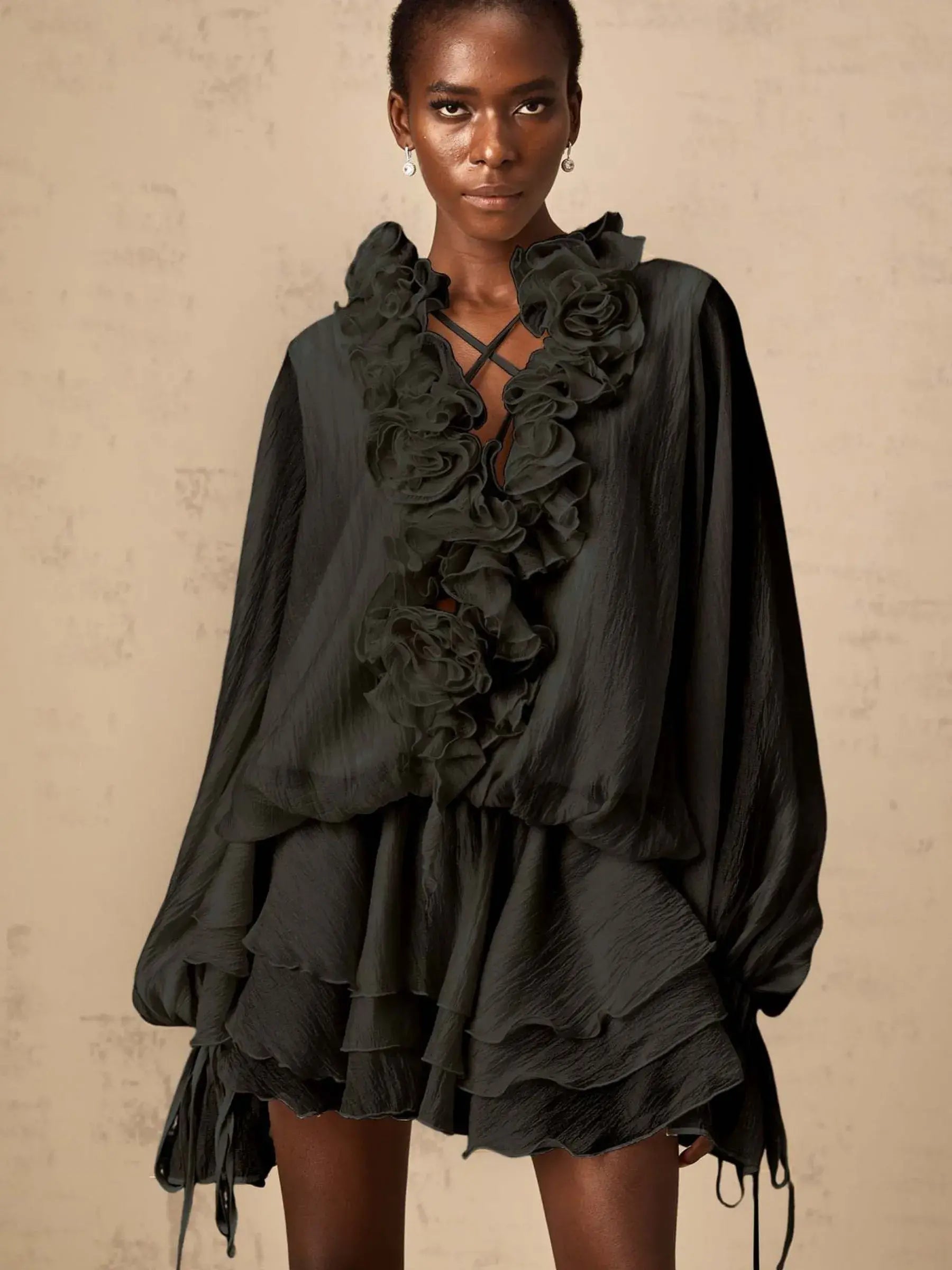 Ivanna - Fairy Bloom Lantern Sleeve Dress set