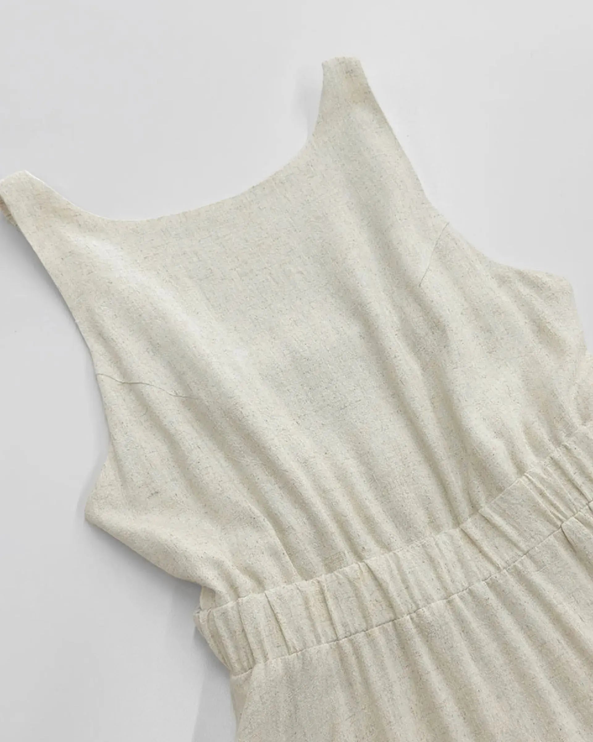 Backless Elastic Waist Full Length Dress