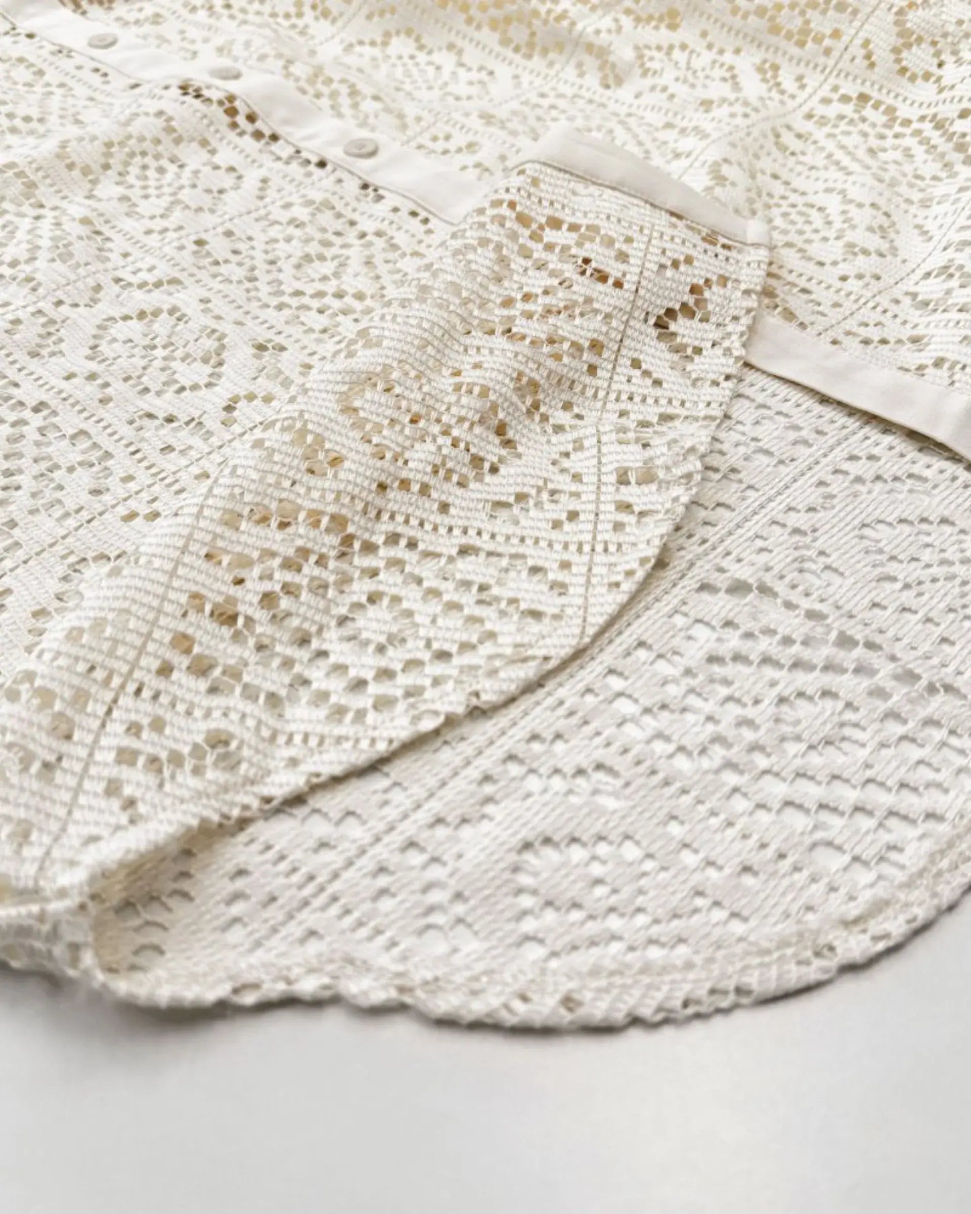 Long Sleeve Lace Button Down Shirt
