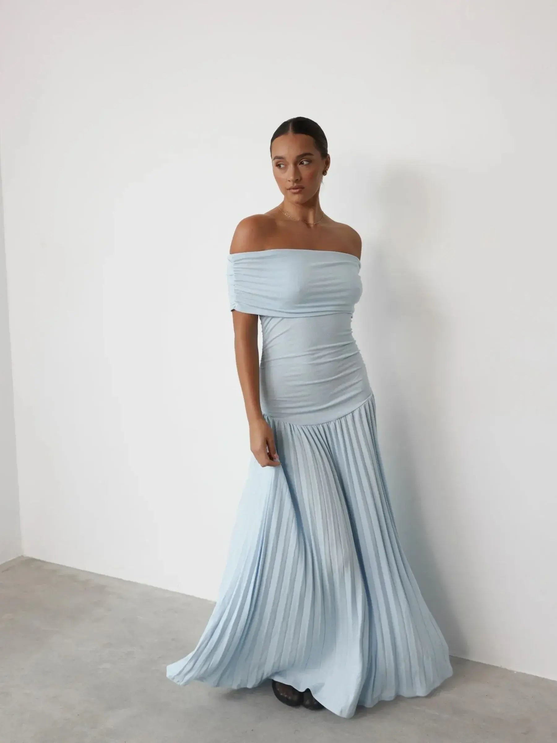 Meliora™ | Pleated Maxi Dress for Maternity