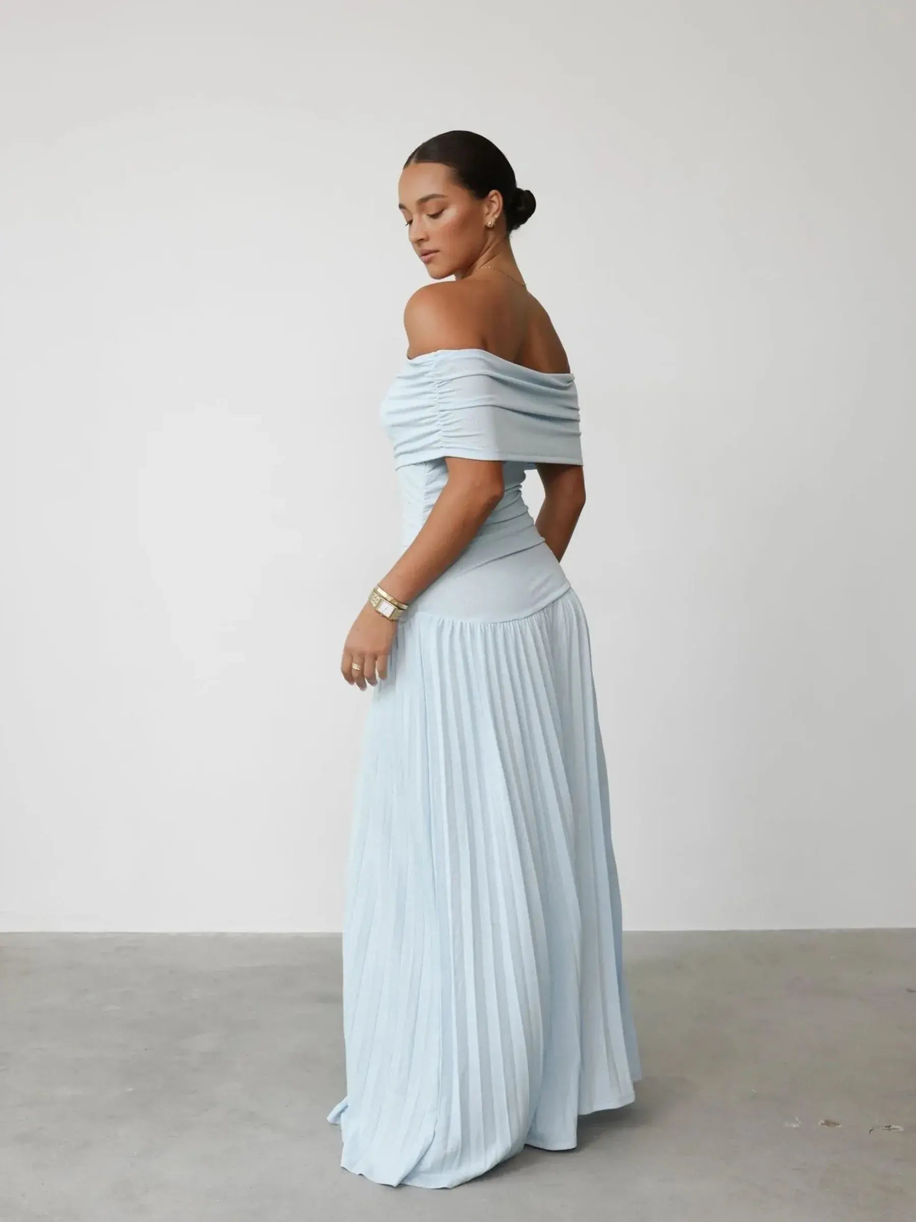 Meliora™ | Pleated Maxi Dress for Maternity