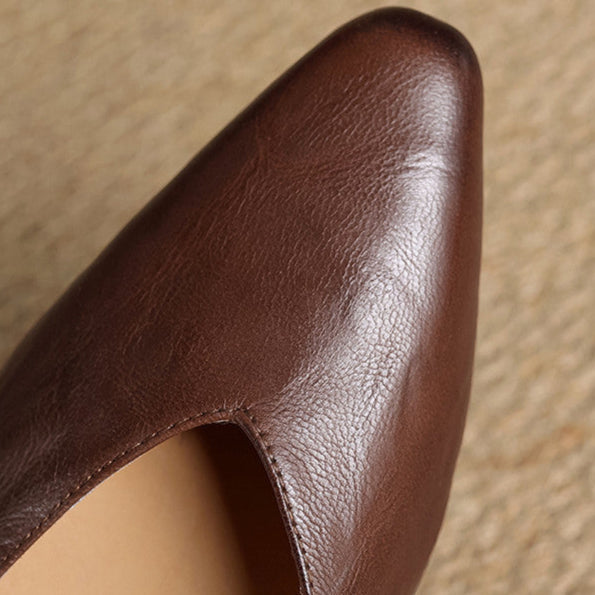 Valmir Authentic Leather Slip-On Mules