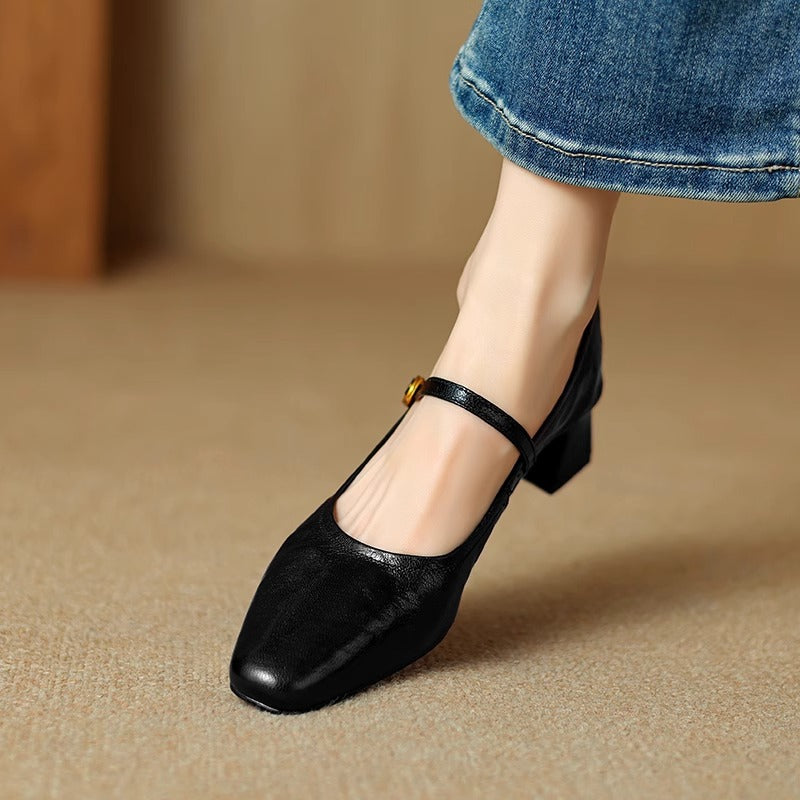 Remina Genuine Leather High Heels