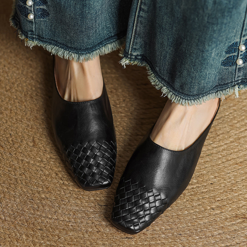 Dalvi Genuine Leather Slip-On Mules
