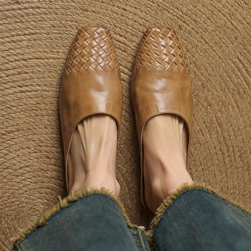 Dalvi Genuine Leather Slip-On Mules