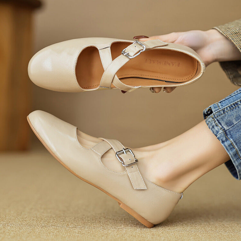 Valora Genuine Leather Ballet Shoes