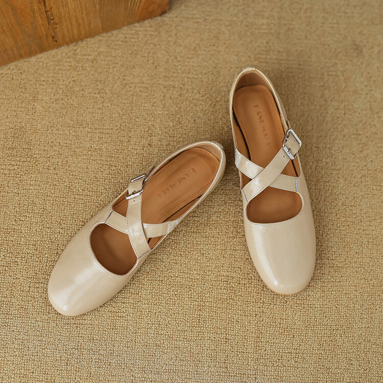 Valora Genuine Leather Ballet Shoes