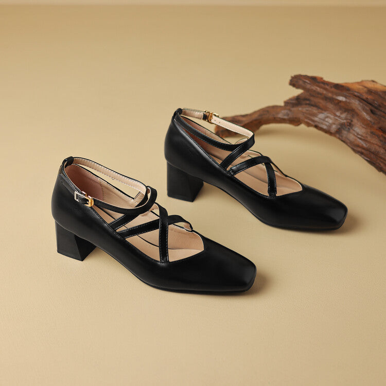 Mireya - Genuine Leather Heels