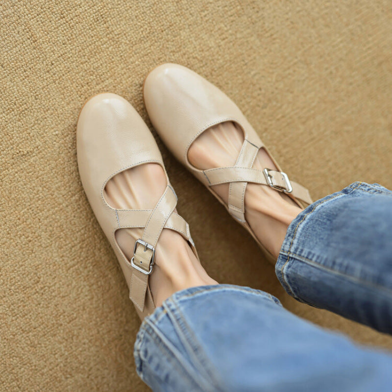 Valora Genuine Leather Ballet Shoes