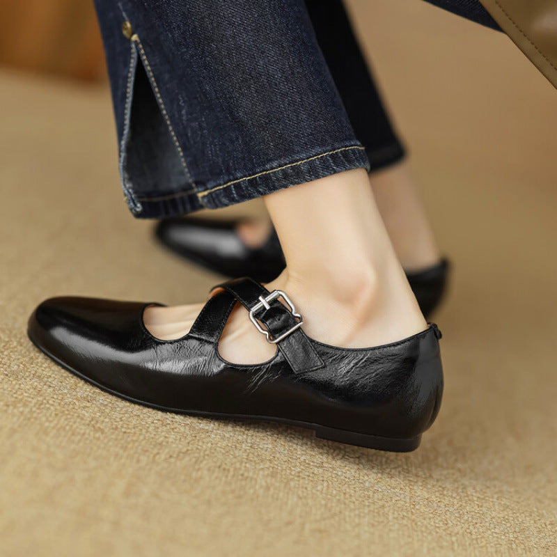 Valora Genuine Leather Ballet Shoes