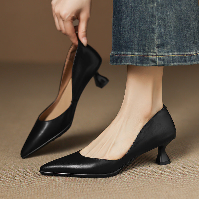 Manon - Genuine Leather High Heels