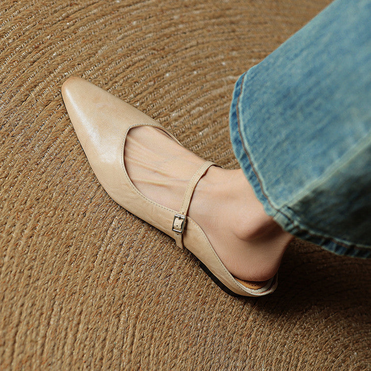 Soraya Genuine Leather Slip-On Mules