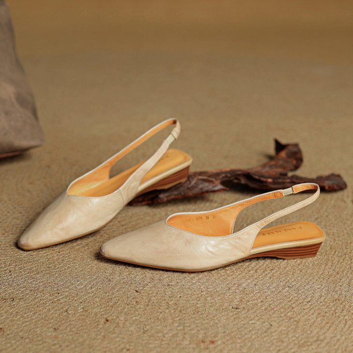 Amelie Genuine Leather Slingback Shoes