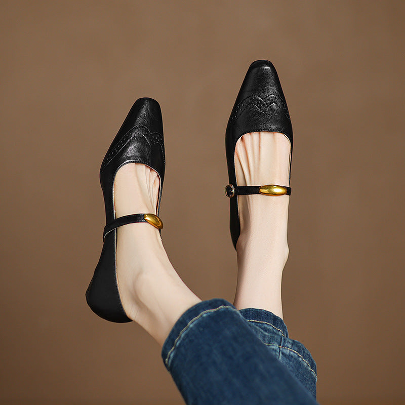 Thalia Flat Mary Jane Shoes