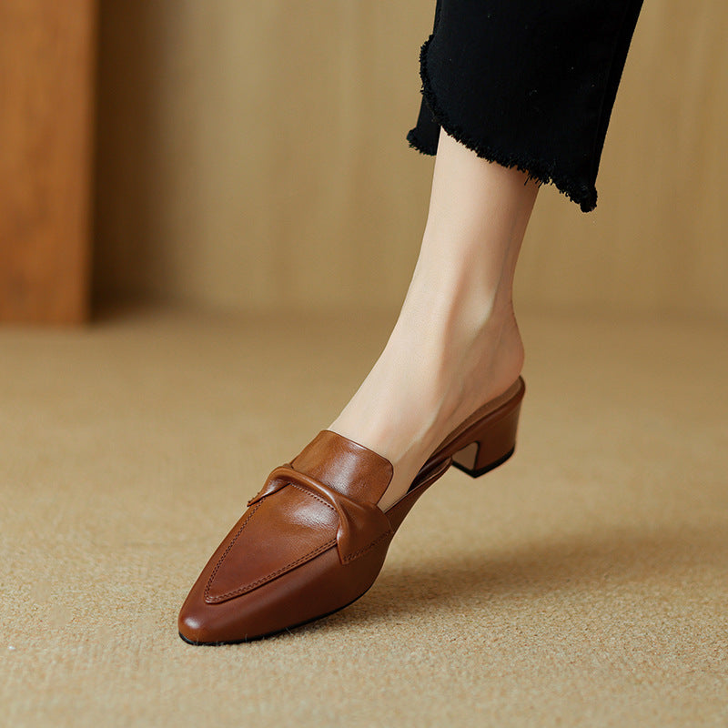 Genuine Leather Erlen Mules