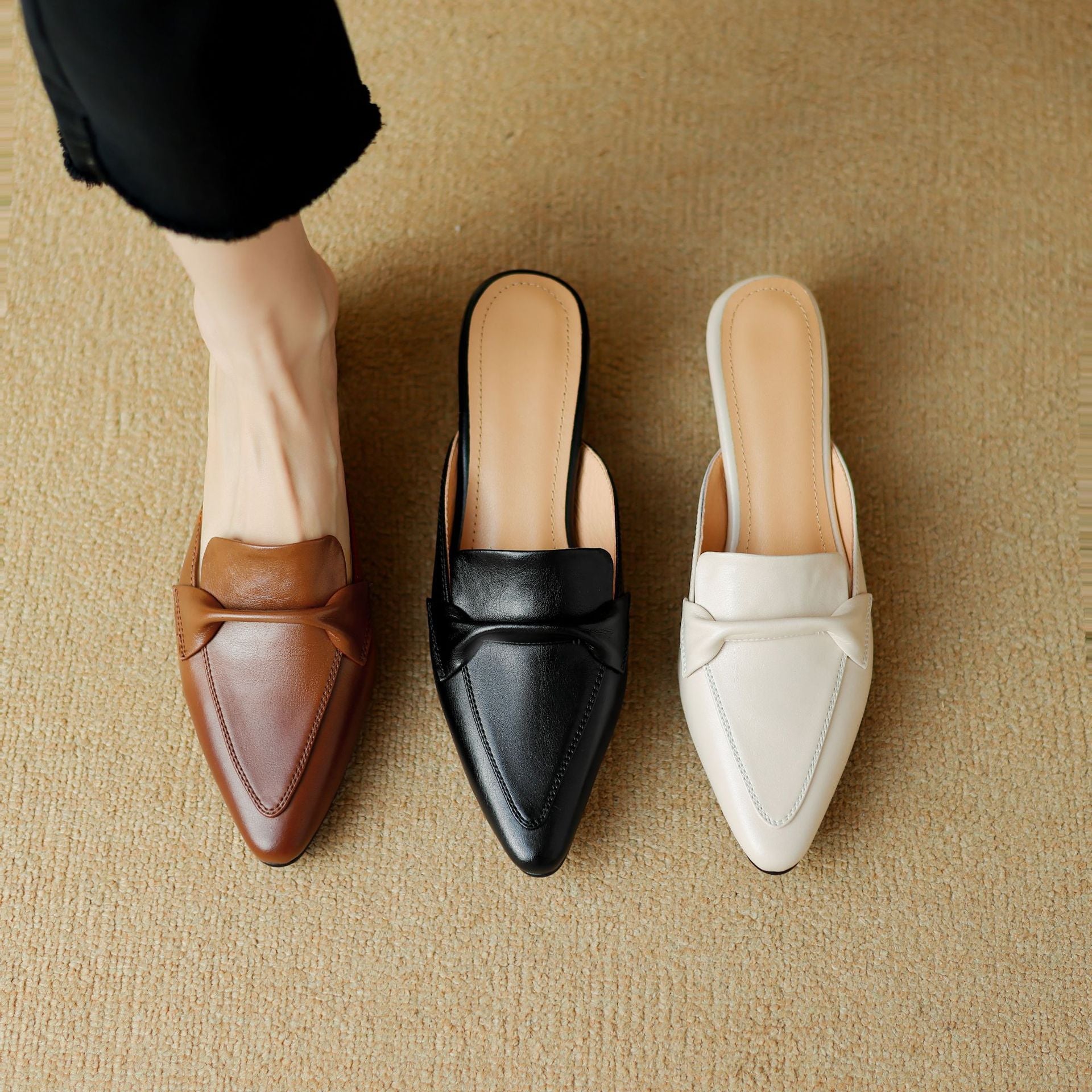 Genuine Leather Erlen Mules