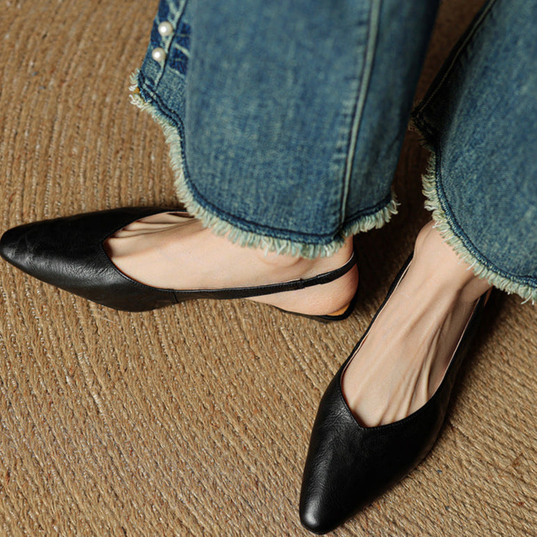 Amelie Genuine Leather Slingback Shoes