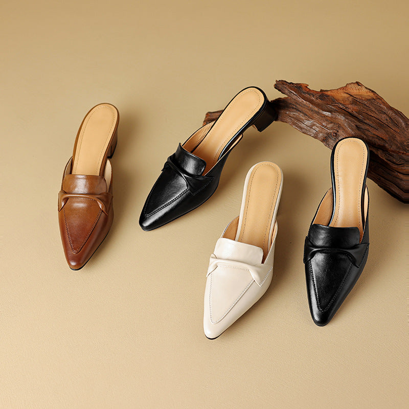 Genuine Leather Erlen Mules