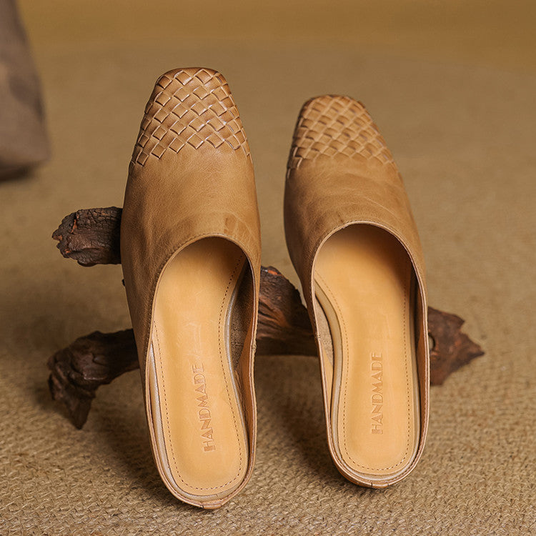 Dalvi Genuine Leather Slip-On Mules