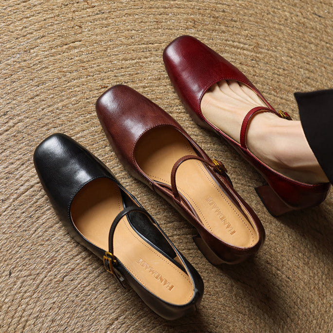 Lenara Authentic Leather High Heels