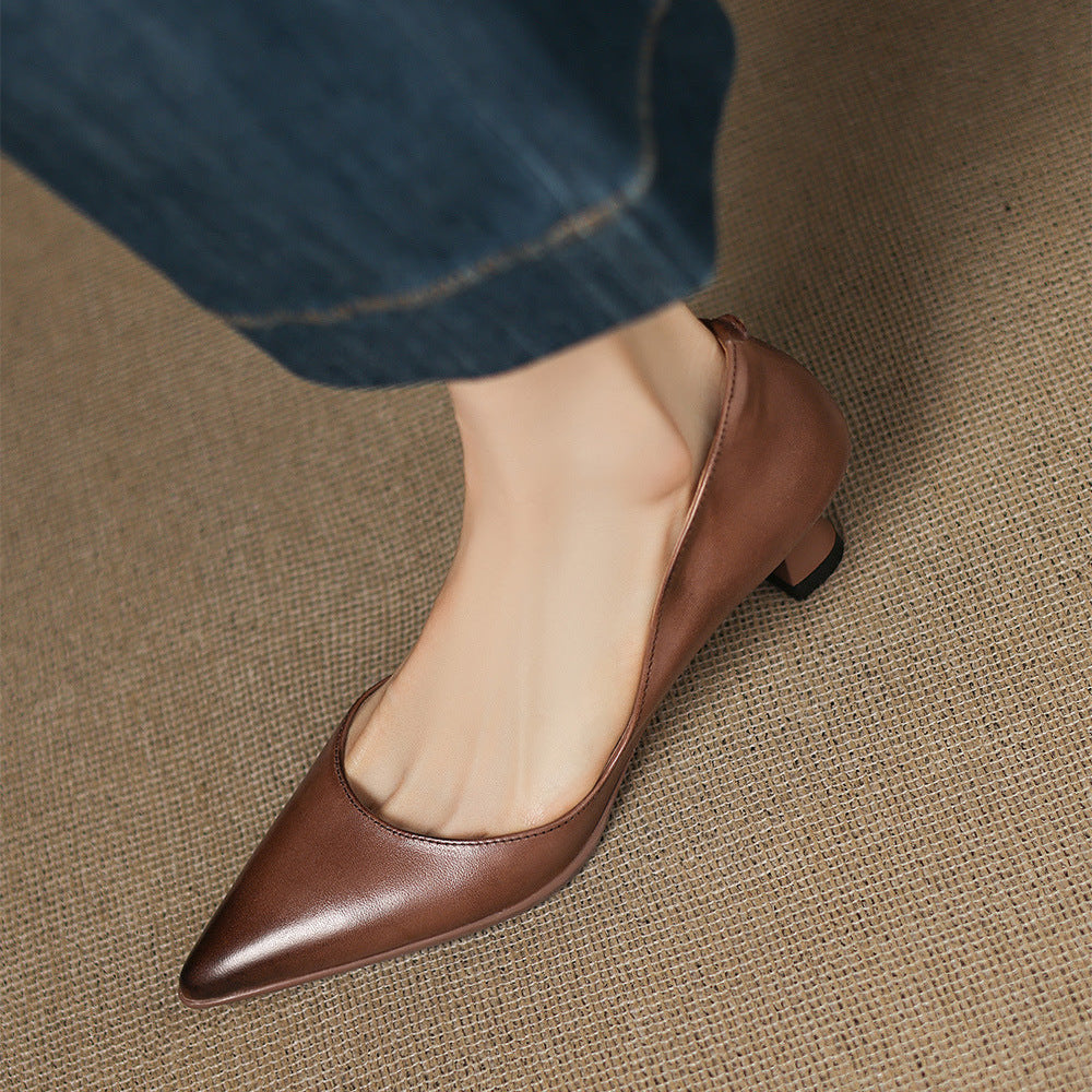 Manon - Genuine Leather High Heels