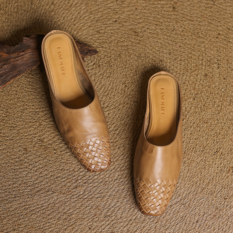 Dalvi Genuine Leather Slip-On Mules