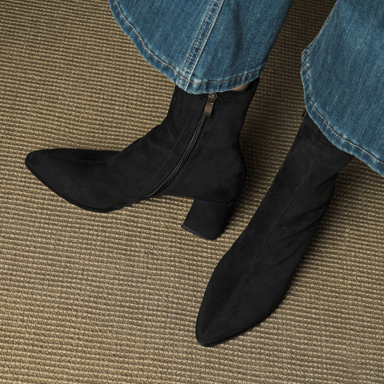 Elara - Genuine Suede Ankle Boots