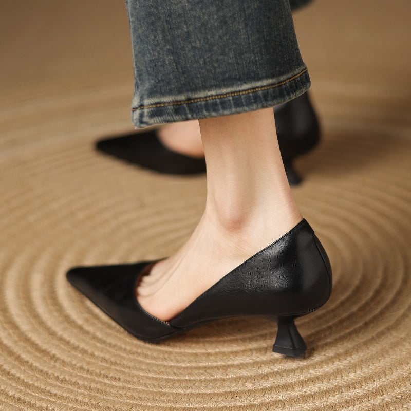 Carlen Authentic Leather High Heels