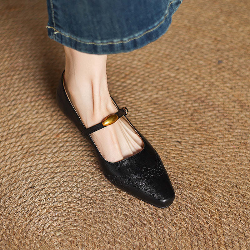 Thalia Flat Mary Jane Shoes