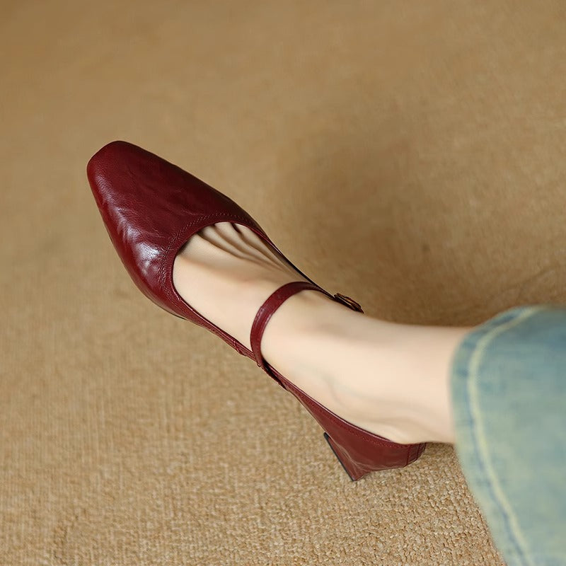 Remina Genuine Leather High Heels