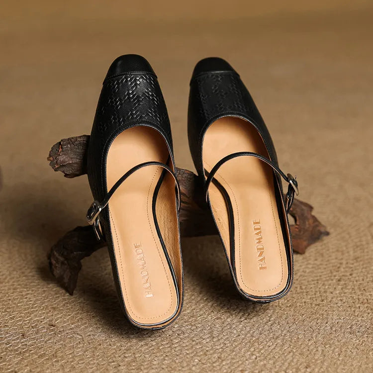 Authentic Leather Mules by Berla