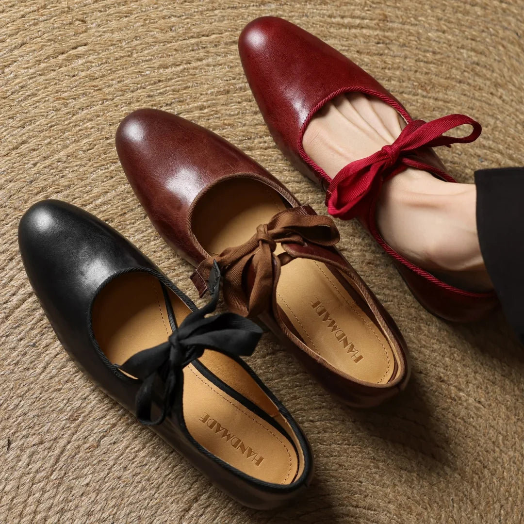 Bellaria Genuine Leather Flat Shoes