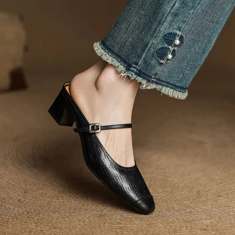 Authentic Leather Mules by Berla