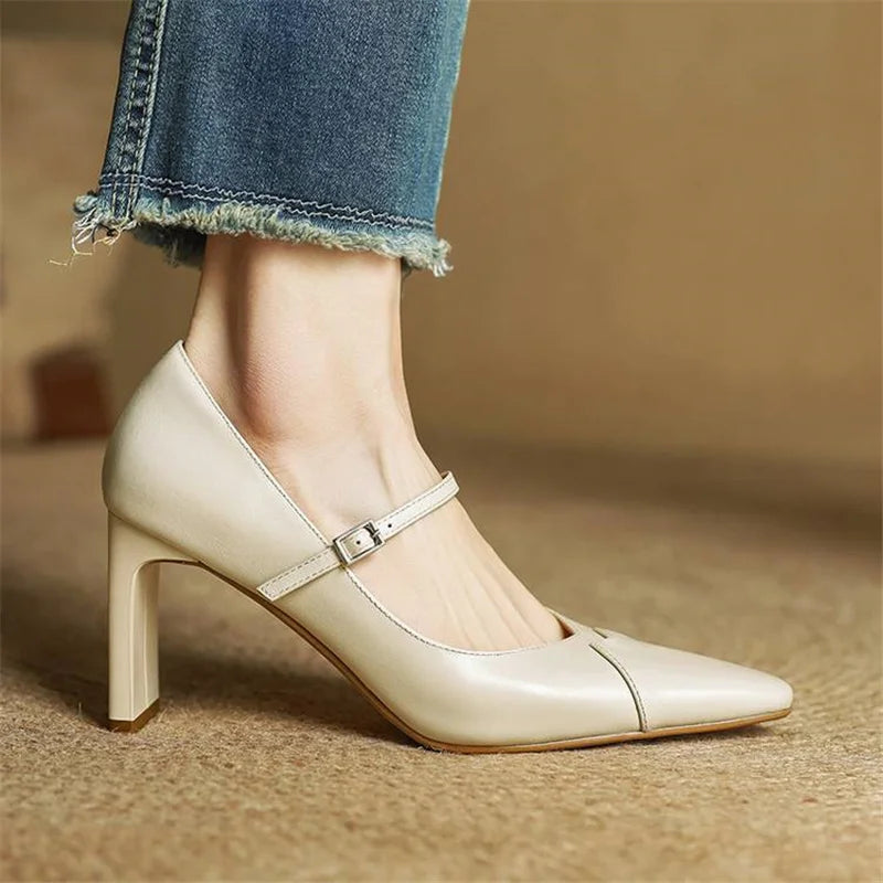 Emily Authentic Leather High Heels