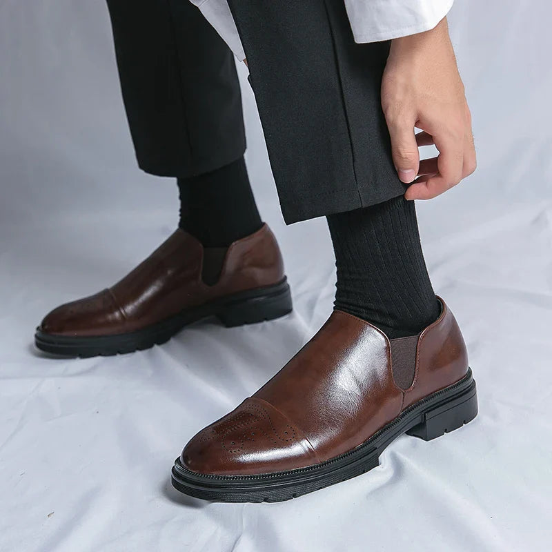 Duke British Pointed Leather Shoes