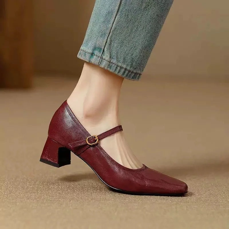 Remina Genuine Leather High Heels