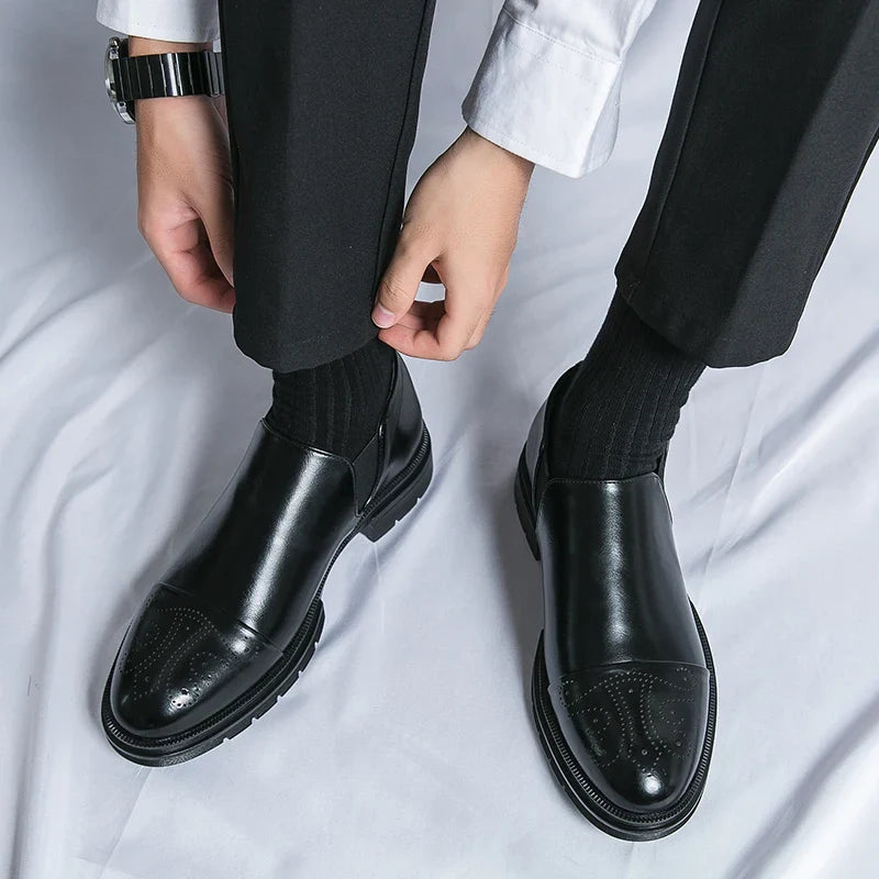 Duke British Pointed Leather Shoes
