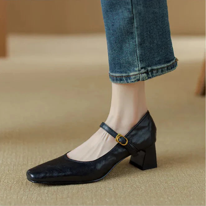 Remina Genuine Leather High Heels