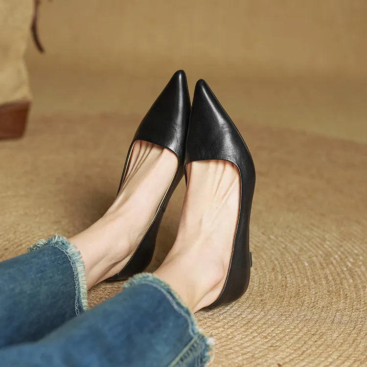 Eveline - Genuine Leather High Heels Shoes